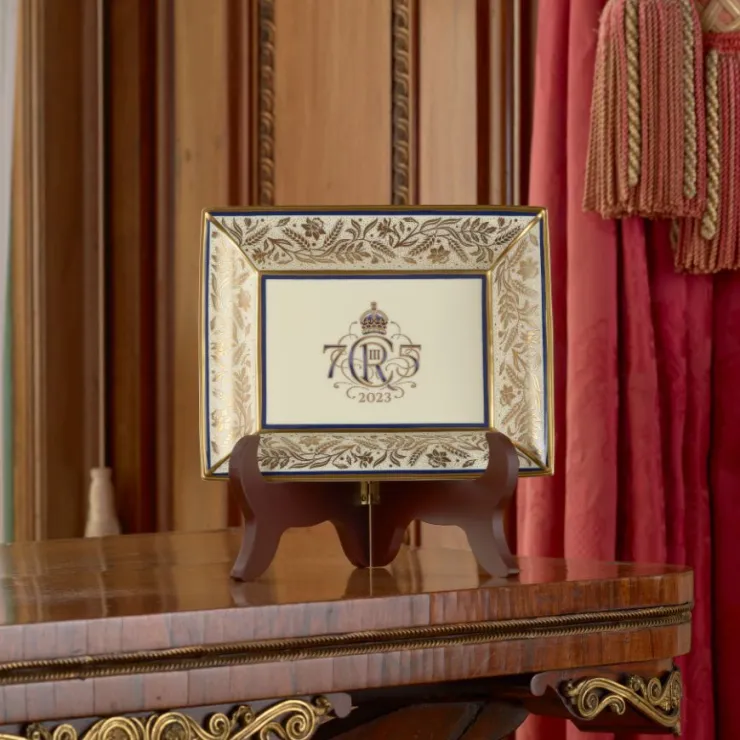 The King'S 75Th Birthday Limited Edition Navy Tray*Royal Collection Shop Discount