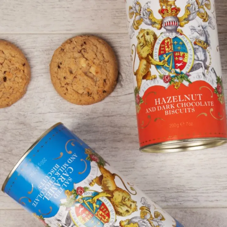 Windsor Castle Hazelnut And Chocolate Chip Biscuit Tube*Royal Collection Shop New